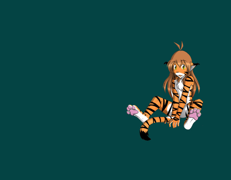 tiger girl character art