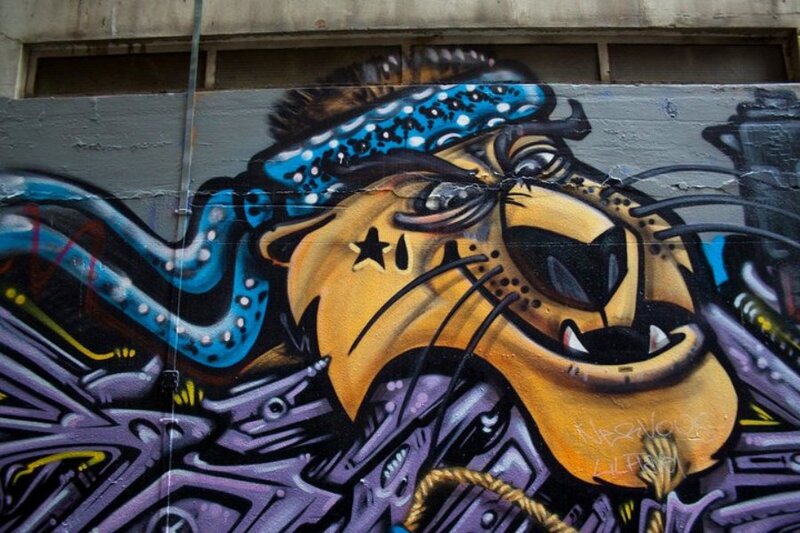 Tiger Graffiti Mural