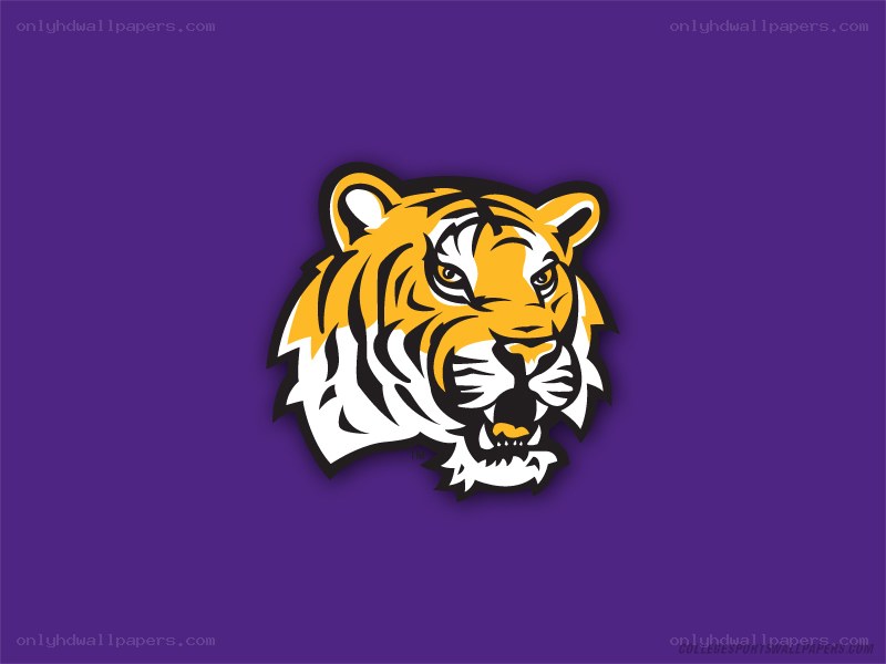 Tiger head logo on purple