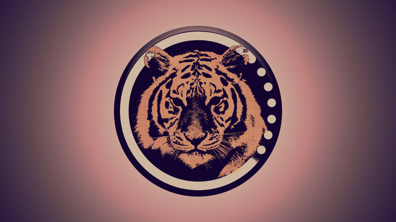 Tiger Head Portrait — Brown