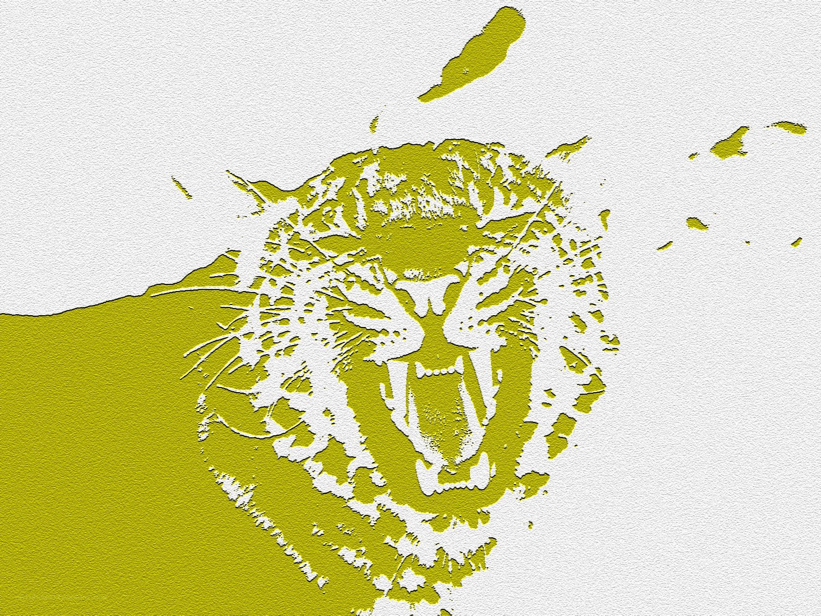 tiger head silhouette art