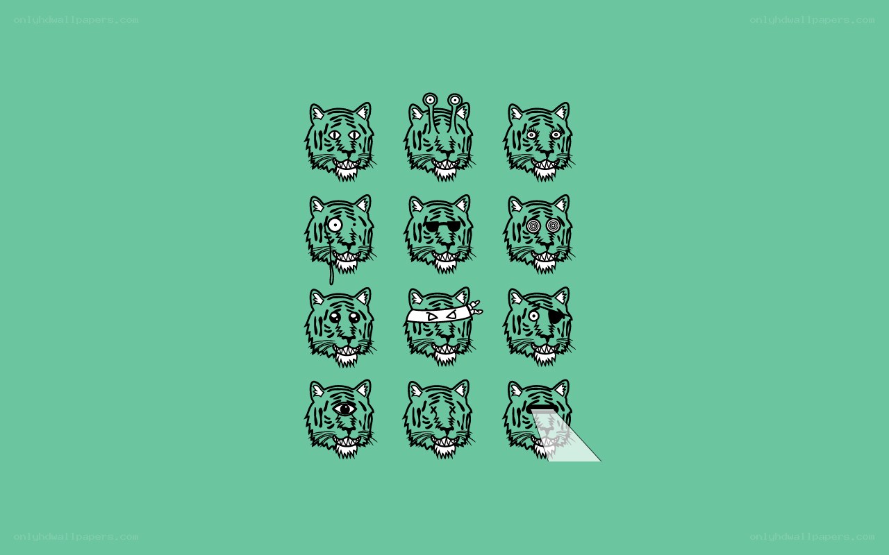 tiger head variations grid