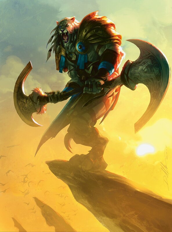 Tiger-headed Warrior — Yellow