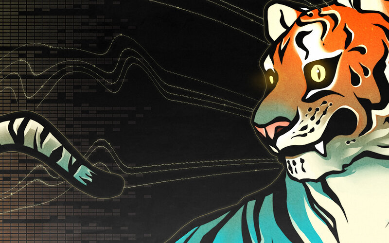 tiger in digital art style