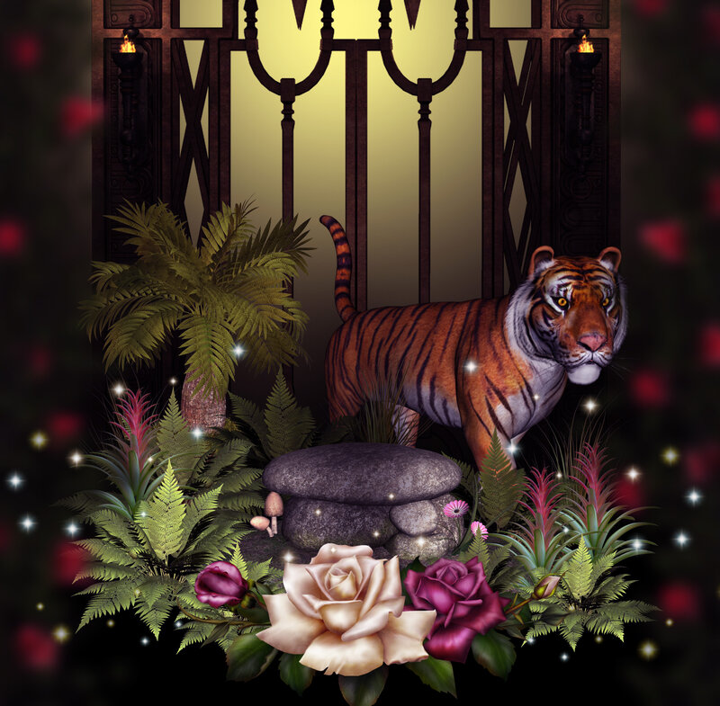Tiger in Garden