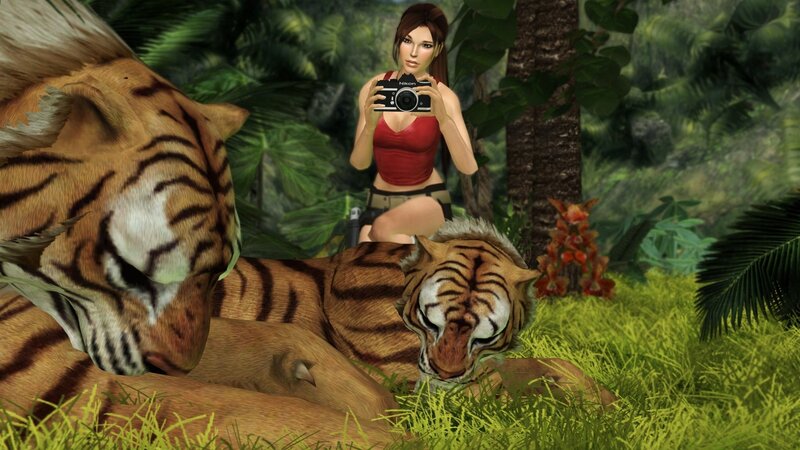 Tiger in Jungle — Green, Calm, Afternoon