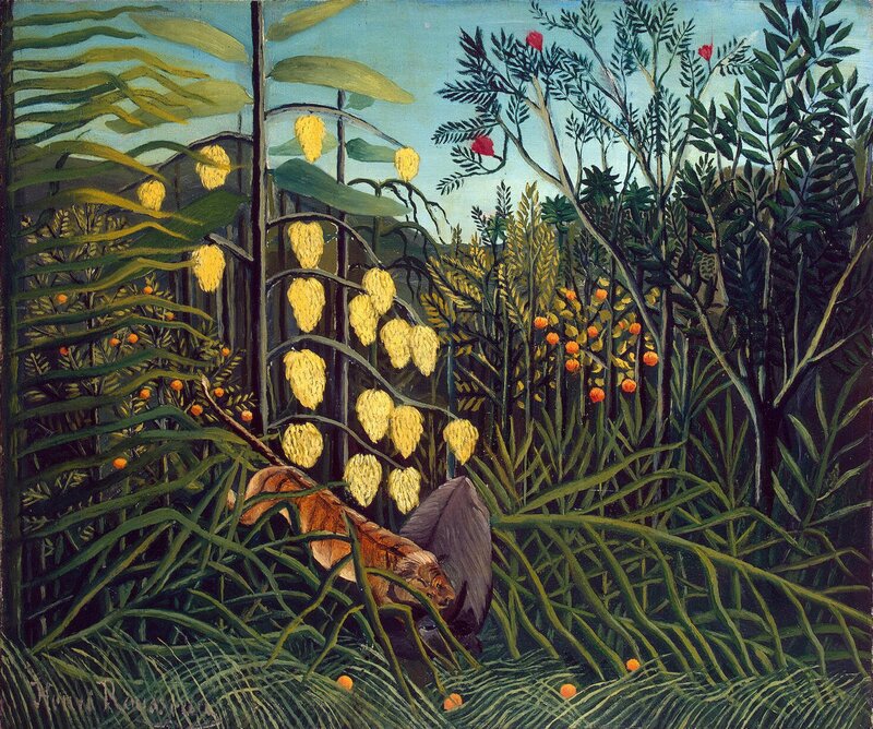 Tiger in Jungle — Green, Dense