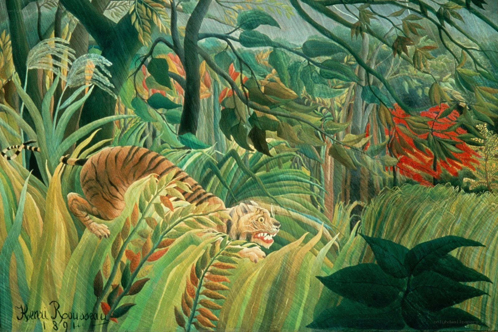 Tiger in Jungle Painting