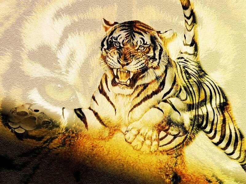 tiger in motion artwork
