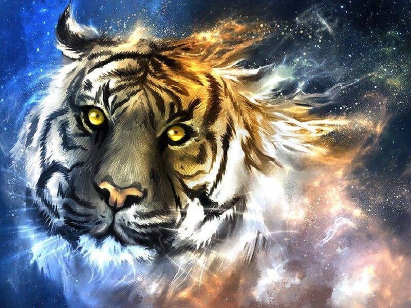 Tiger in Space — Blue