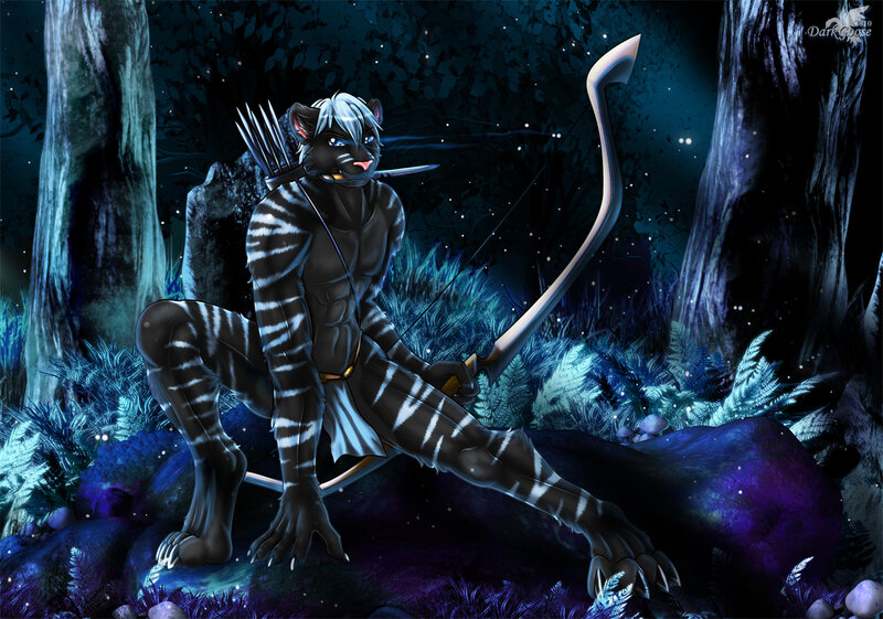 tiger-like archer in forest