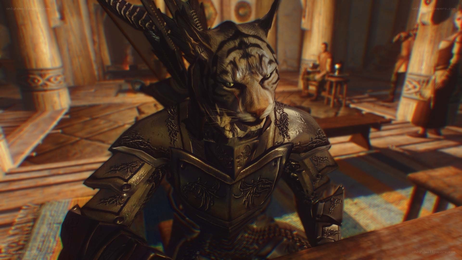tiger-like character in armor
