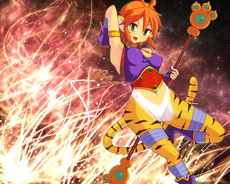 Tiger-like Girl with Staff