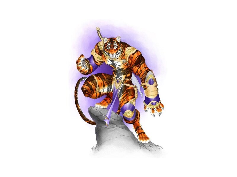 Tiger-like Humanoid Warrior