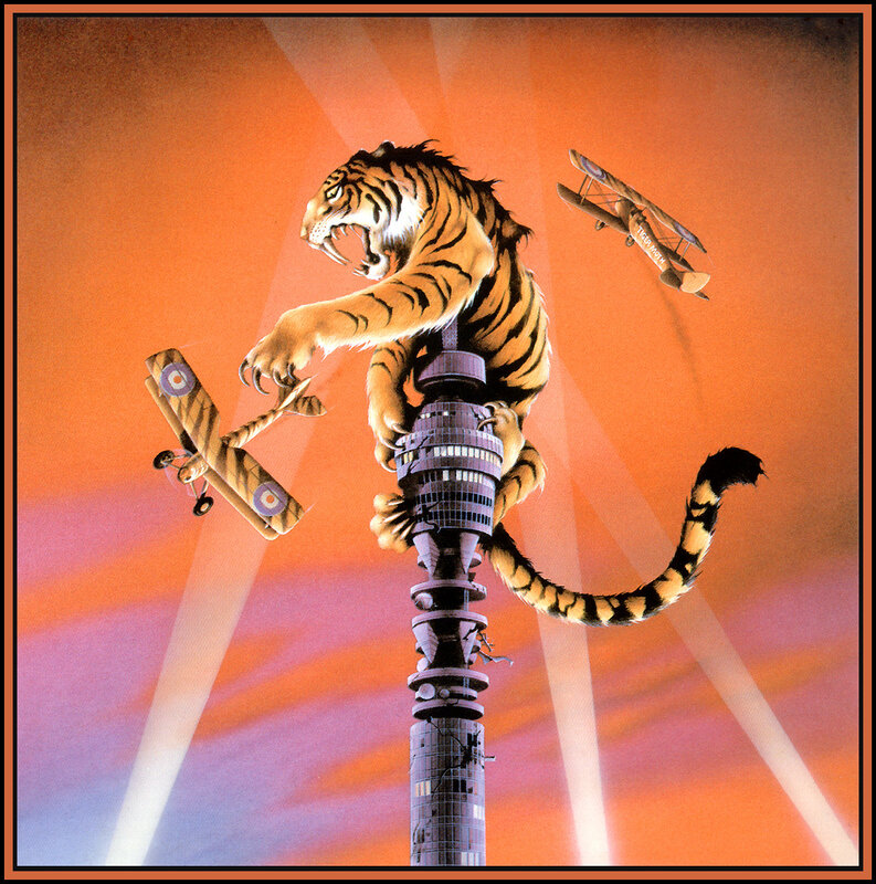 Tiger on a tower