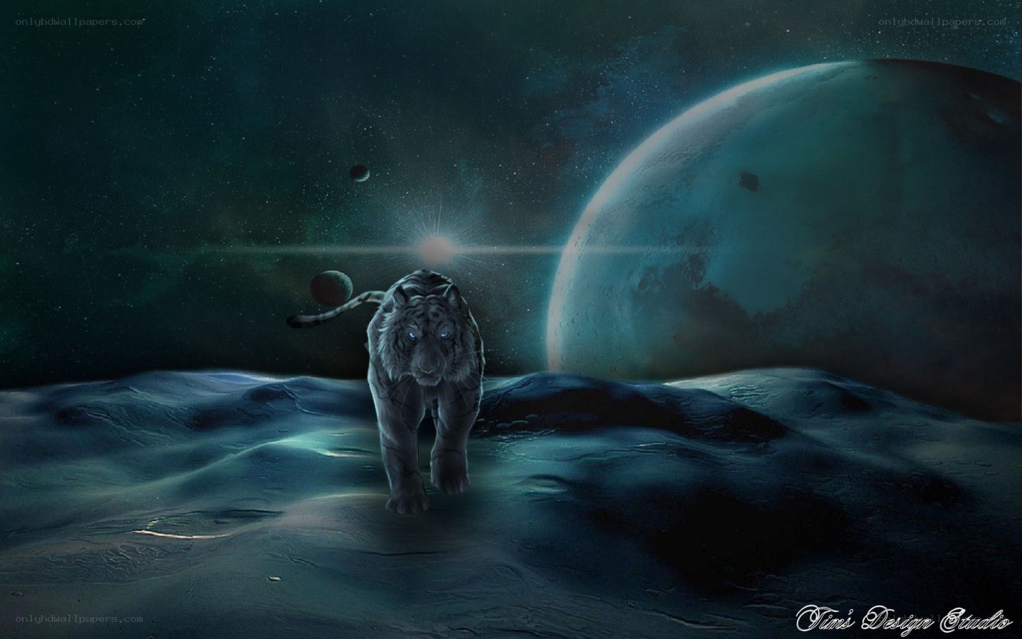 tiger on alien planet