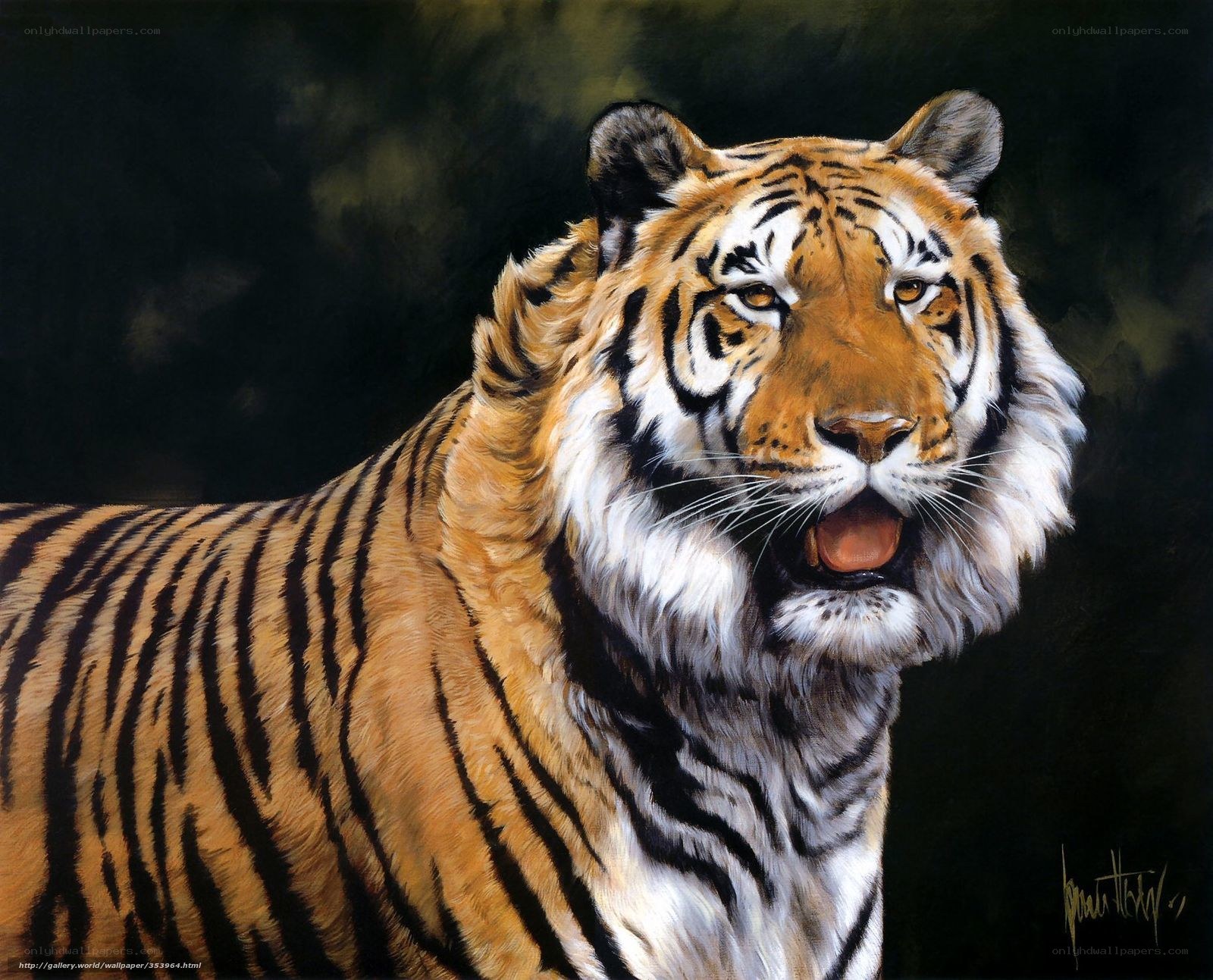 tiger portrait painting