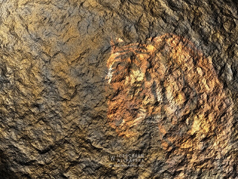 tiger rock carving
