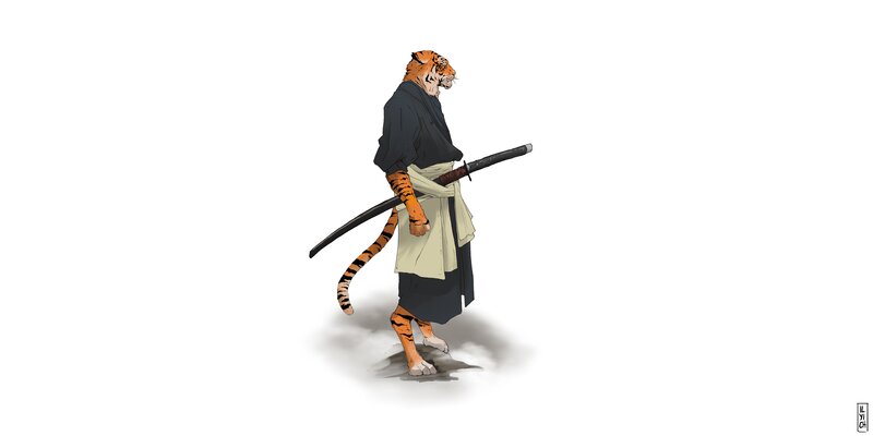 Tiger Samurai Warrior