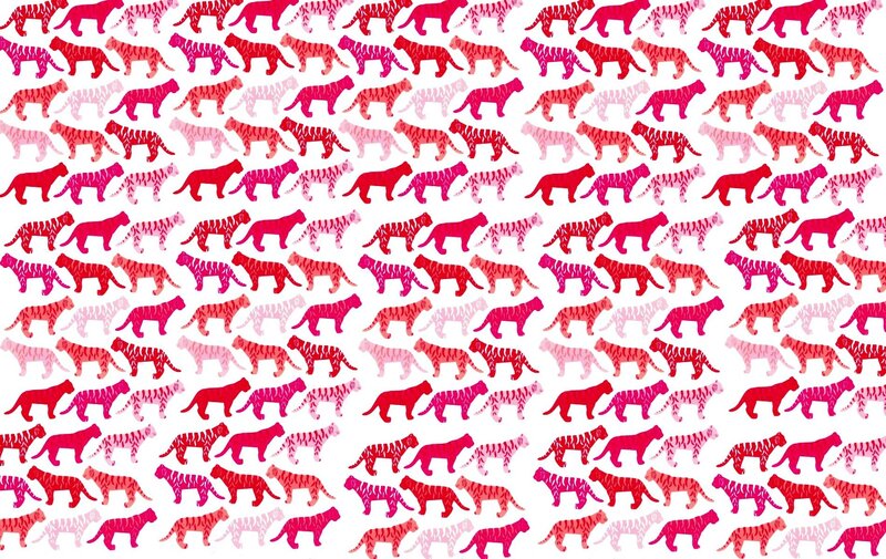 Tiger Silhouettes Pattern