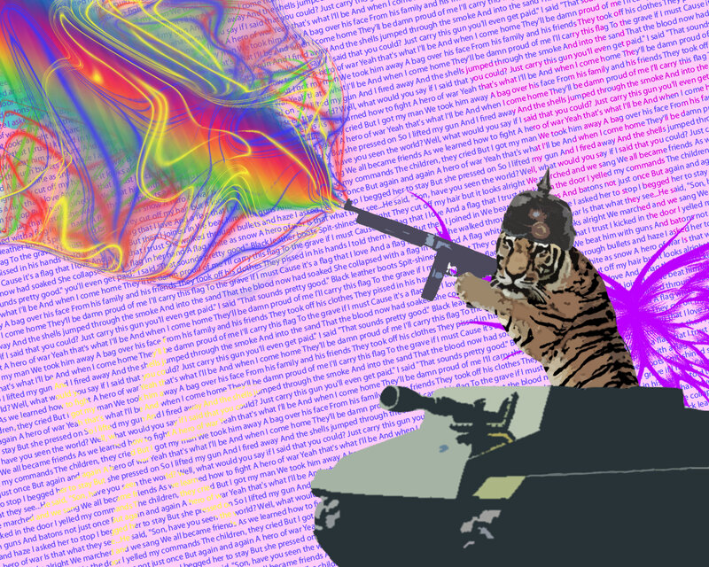 tiger soldier with tank