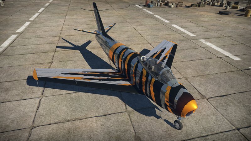 Tiger-striped Jet Aircraft — Gray