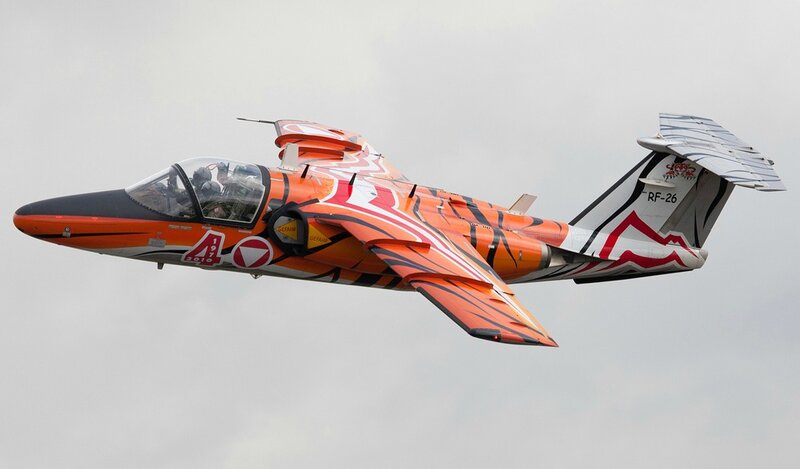 Tiger-striped Jet Aircraft — Orange