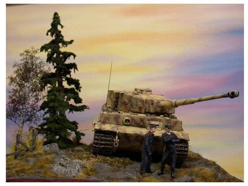 Tiger tank diorama scene