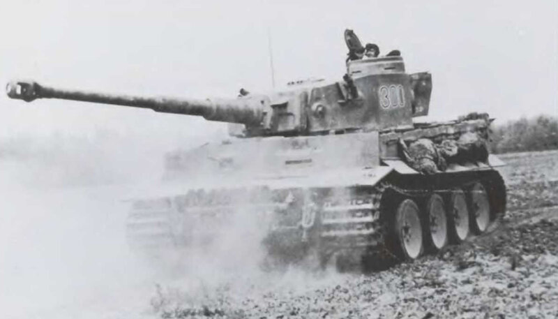 Tiger tank in motion
