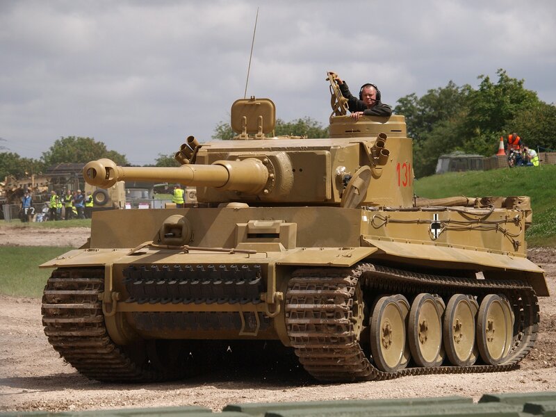 Tiger tank on display