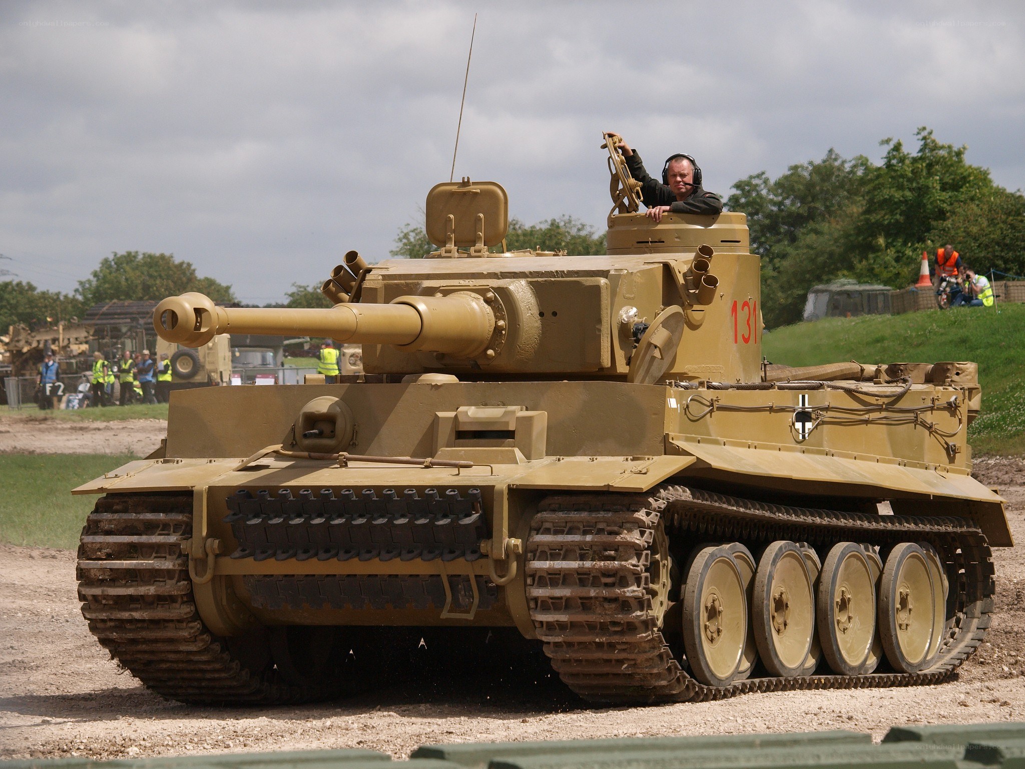 Tiger tank on display