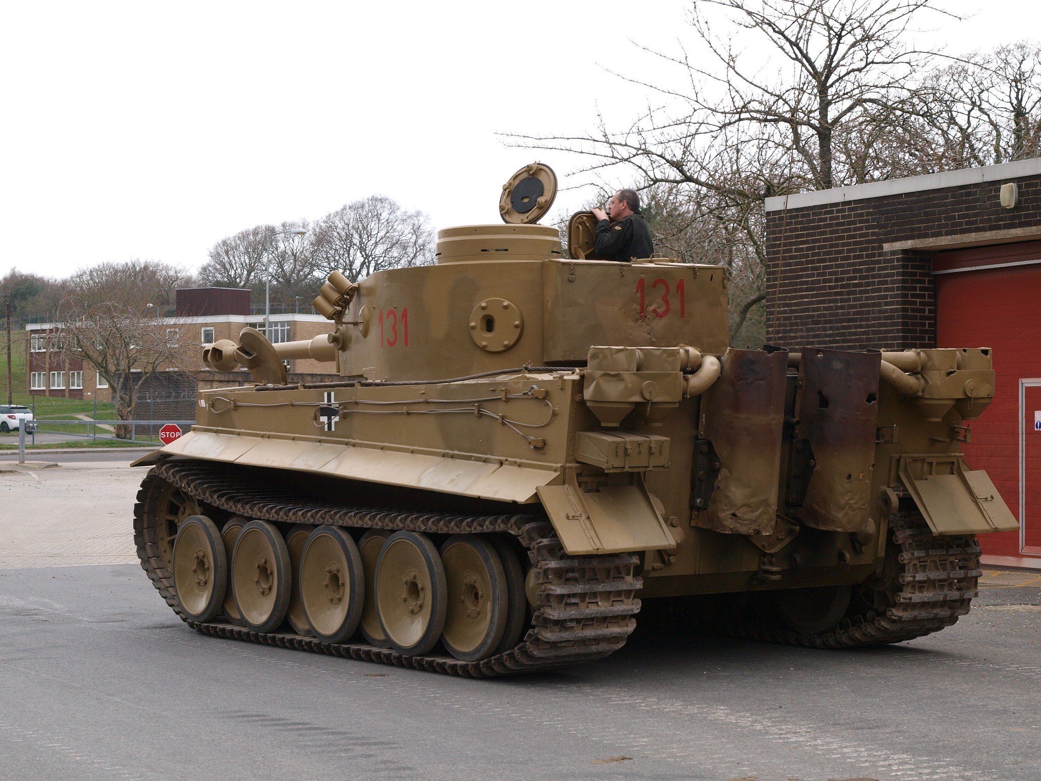 Tiger tank on display