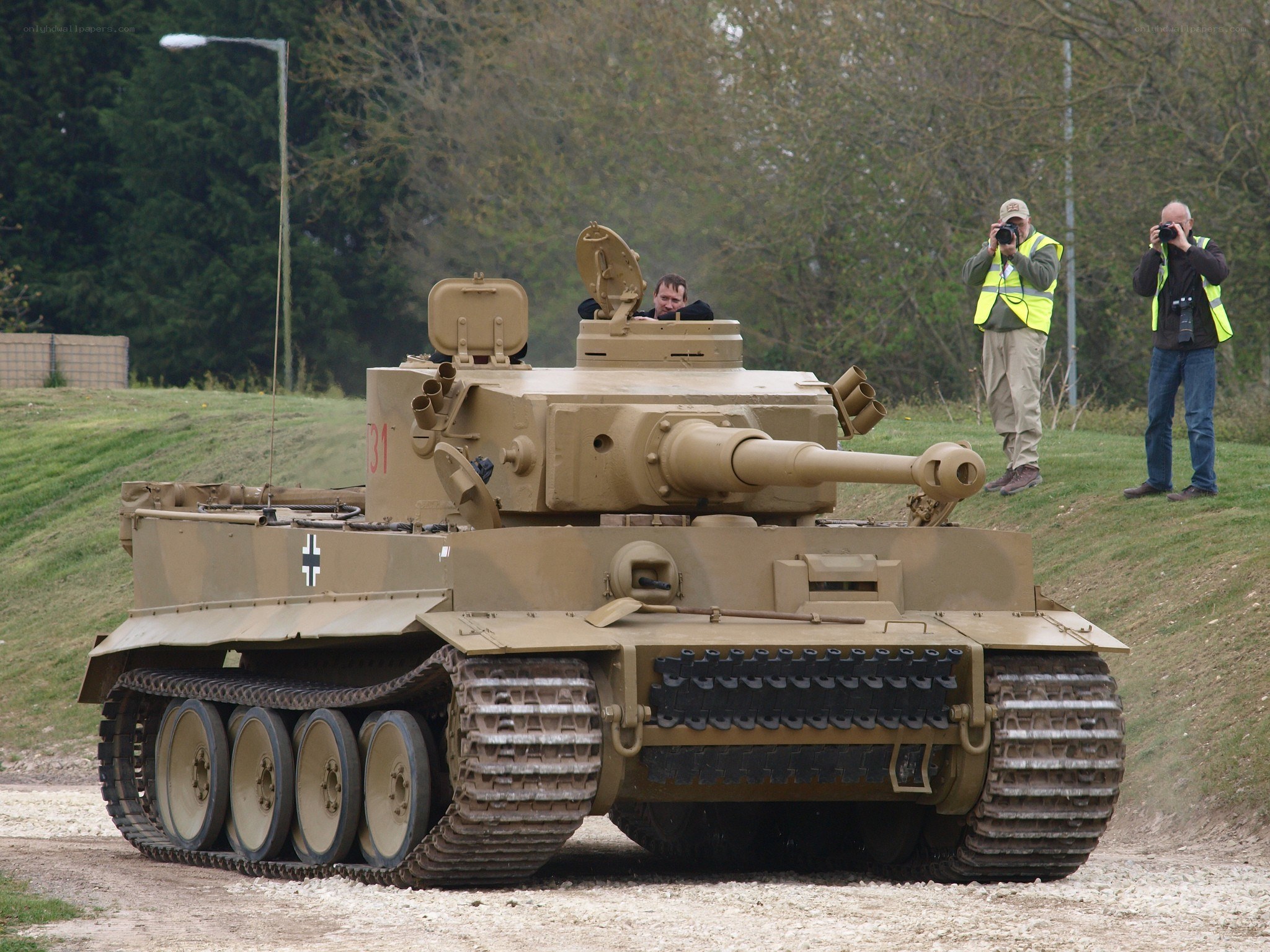 Tiger tank on display