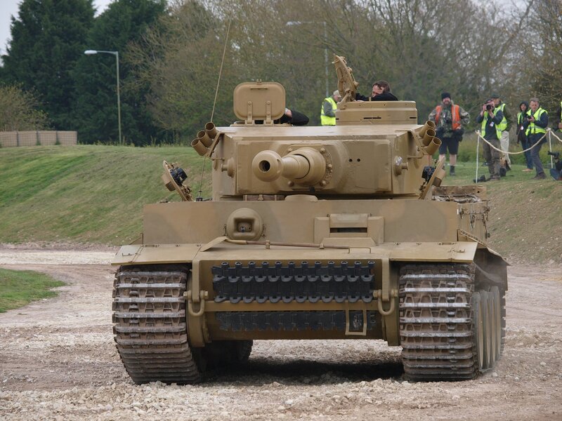 Tiger Tank on Display — Tan, Neutral