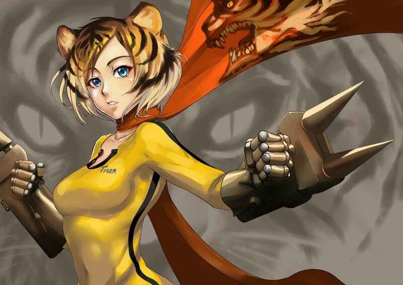 tiger-themed anime warrior