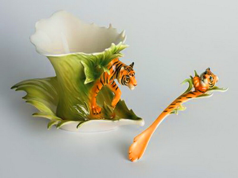 Tiger-themed Cup and Spoon
