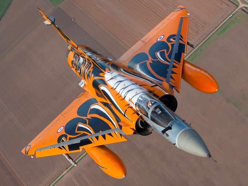 Tiger-themed Fighter Jet — Orange