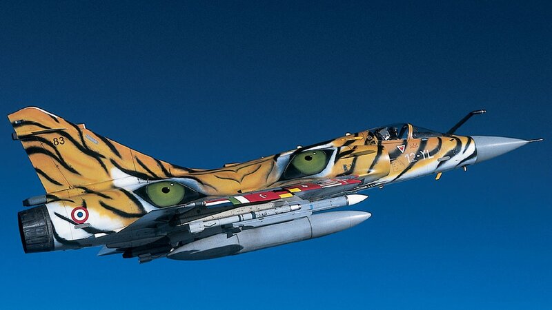 Tiger-themed fighter jet