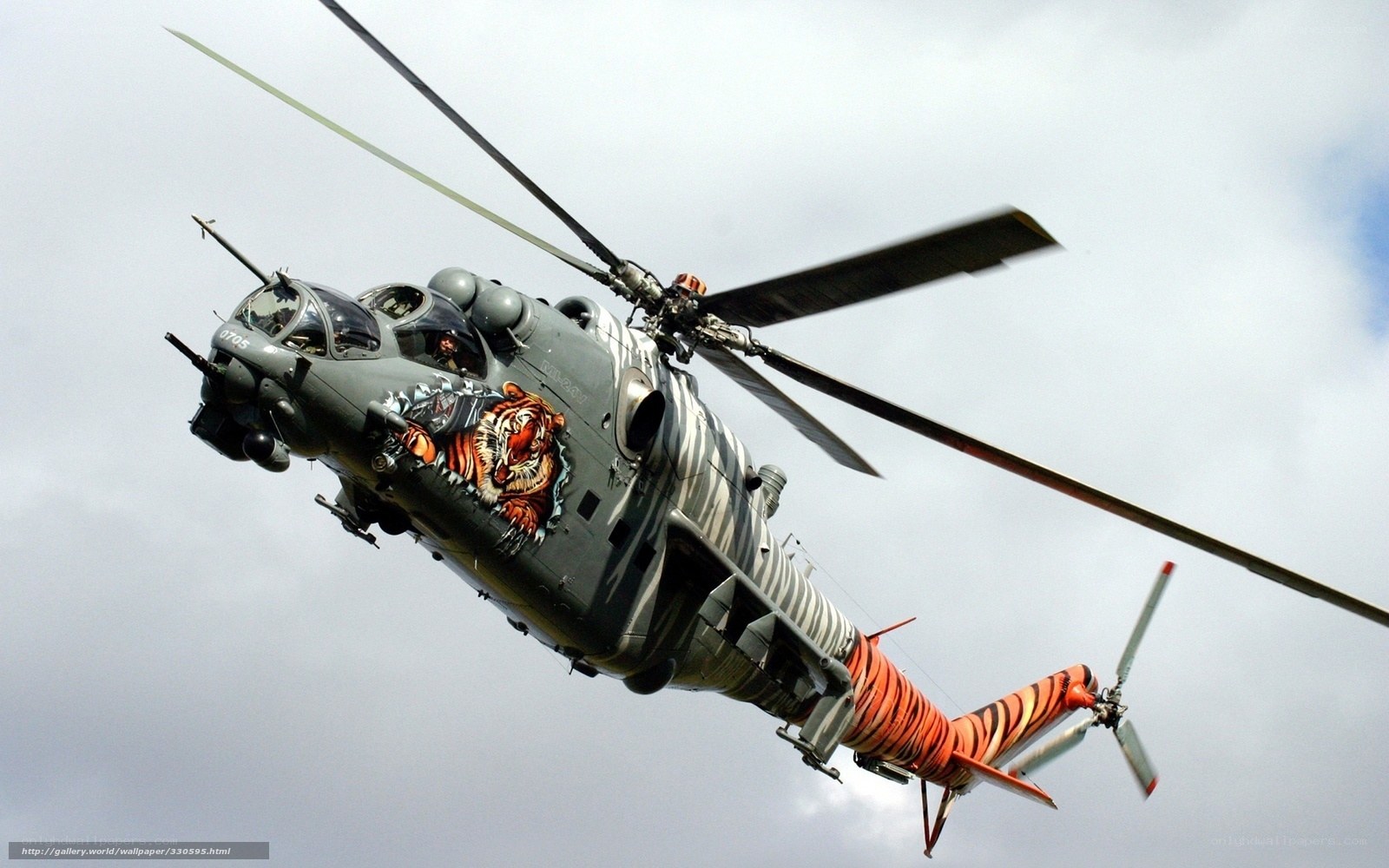 Tiger-themed military helicopter