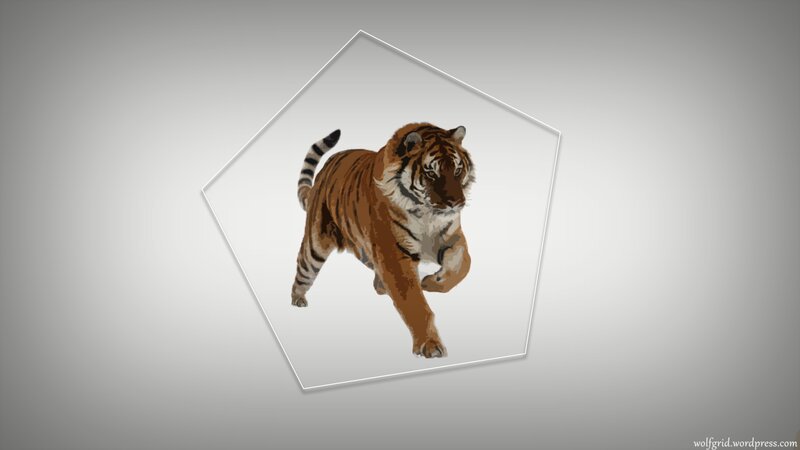 Tiger Walking Forward — Brown