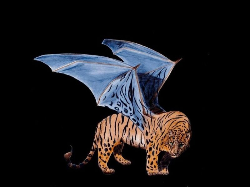 Tiger with Bat Wings