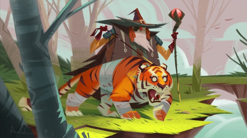Tiger with Wizard
