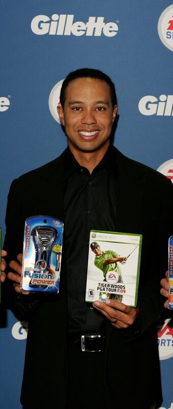 Tiger Woods holding products