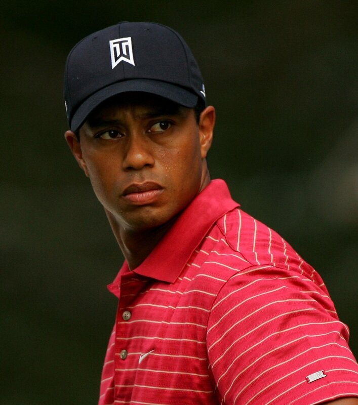 Tiger Woods on the golf course
