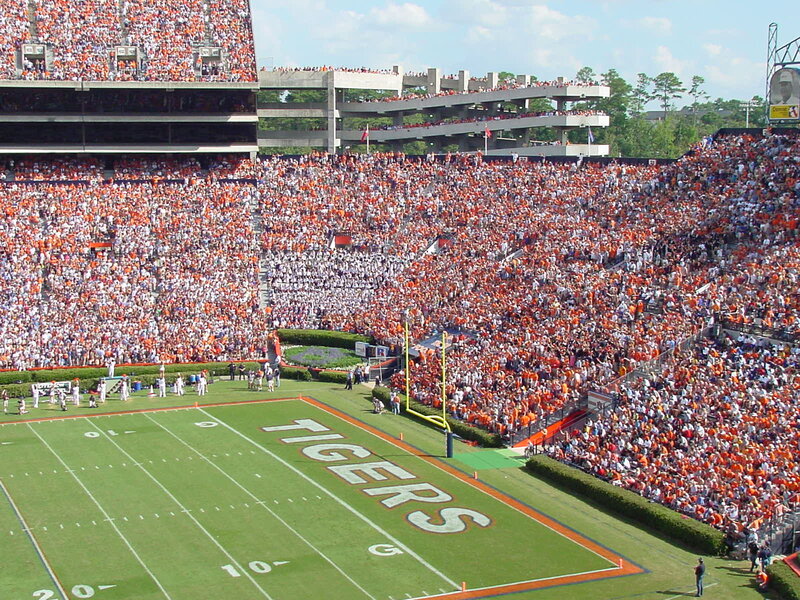 Tigers football game at stadium