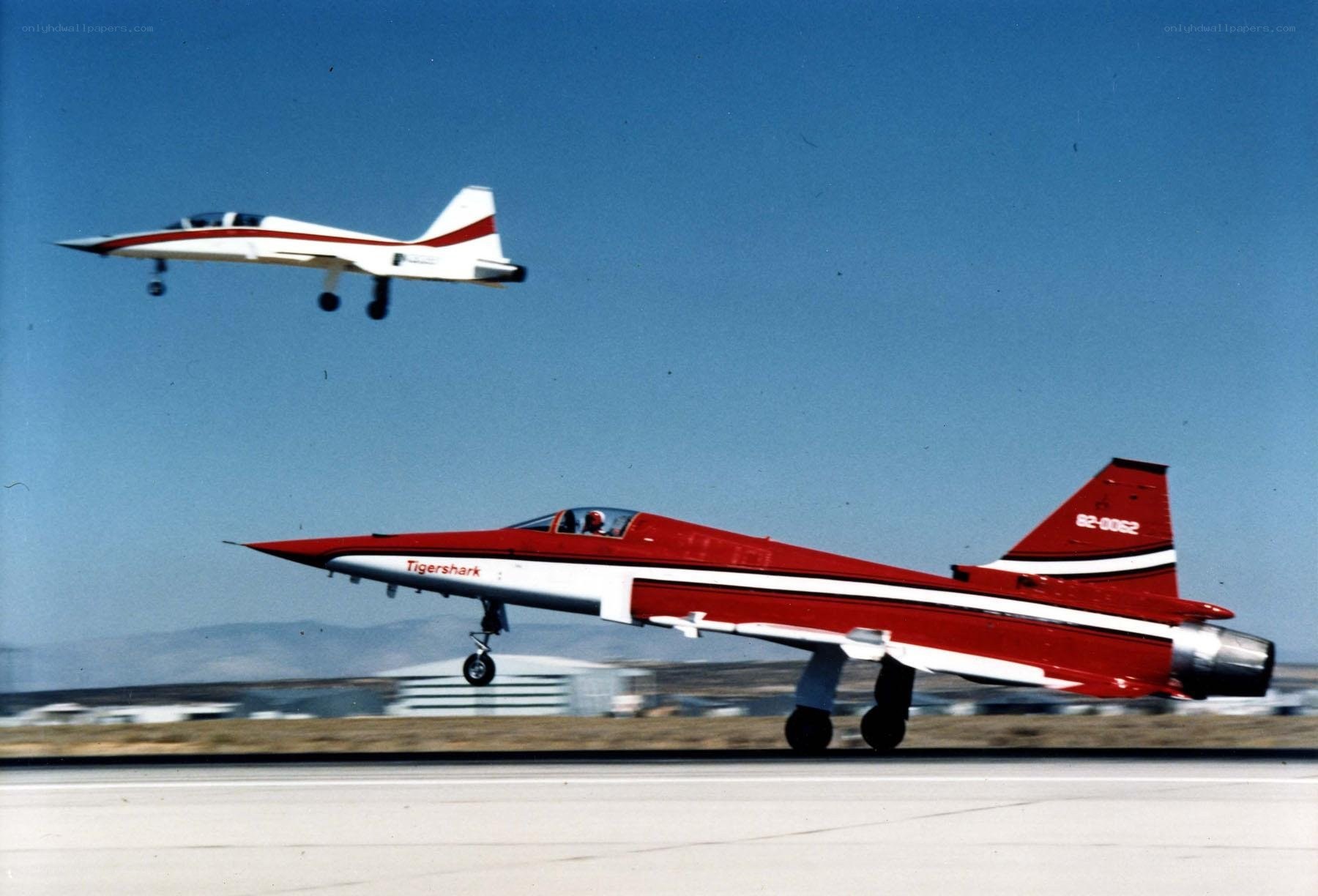 Tigershark jets on runway