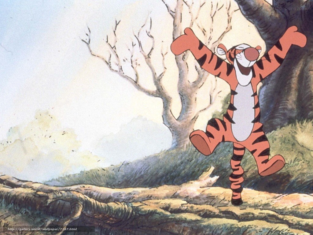 Tigger dancing in the forest