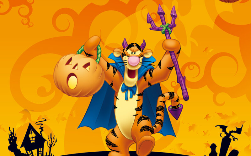 Tigger in Halloween Costume