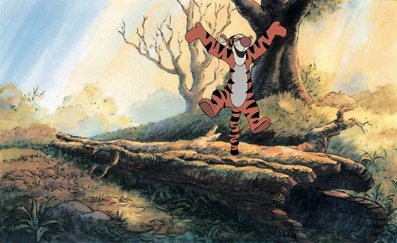 Tigger on a Log