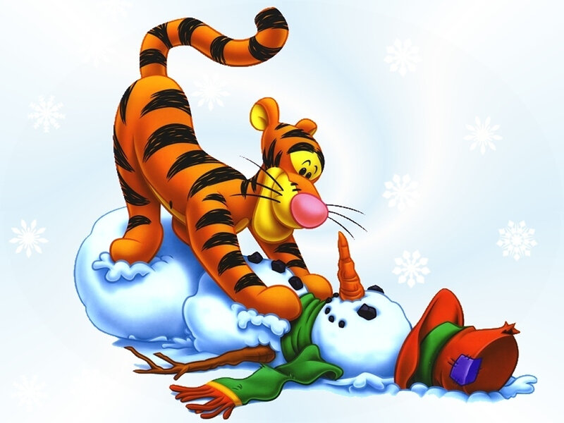 Tigger with Snowman